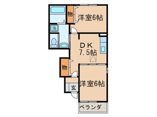 サンパティーク Ｃ棟の物件間取画像